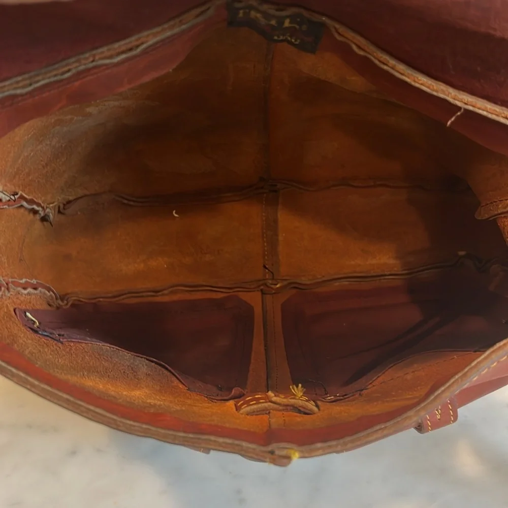 Vintage Frye Shoulder Tote‎ Message Bag As-Is